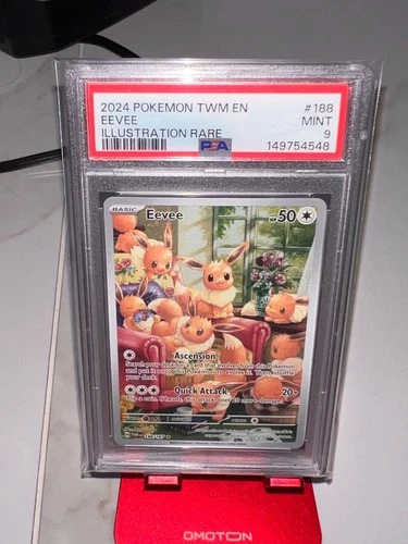2024 POKEMON TWM EN-TWILIGHT MASQUERADE ILLUSTRATION RARE #188 EEVEE PSA 9