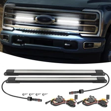 For Ford F150 F250 F350 Super Duty LED Grill Accent Light Bar Kit DRL Running AL
