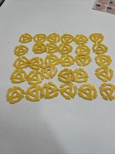 Vintage Original 45 RPM Yellow Record Adapter Lot of 30