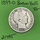 1899 O Barber Half Dollar 90% Silver VG Very Good See Pictures