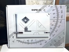 Tablero de dibujo portátil A3, mesa de dibujo métrico multifunción con regla clara