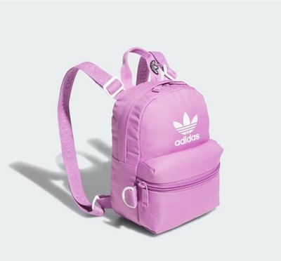adidas Originals Trefoil 2.0 Mini Backpack Small Travel Bag, Black/White