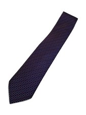 Excellent condition HERMES Tie Silk Purple All over Pattern Mens Mens