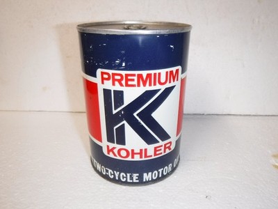 Kohlert Two Cycle Oil Can 1 Quart Metal Empty Top Opened