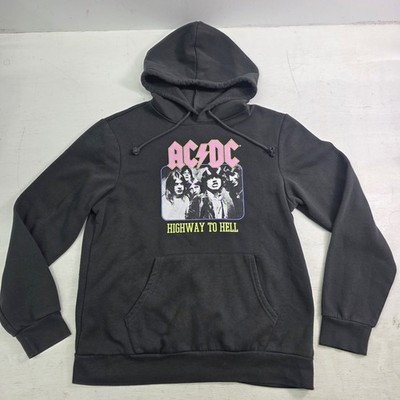 AC/DC Highway To Hell Old Navy Gray Sweatshirt Hoodie Pullover Men s Sz L EUC