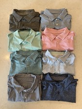 Vineyard Vines Polo LOT 8 Shirts Mens Medium Striped Performance Golf Stretch