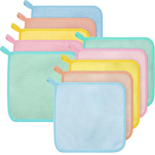 10 Pcs Exfoliating Washcloths Double Sided Man Wash Cloths Body Face Exfoliating