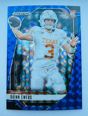 Panini 2025 Prizm Draft Picks Quinn Ewers Texas RC Blue Finite /89 #126