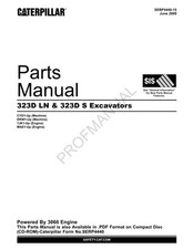 Caterpillar Cat 323D LN 323D S Excavator Parts Catalog Manual SEBP4440