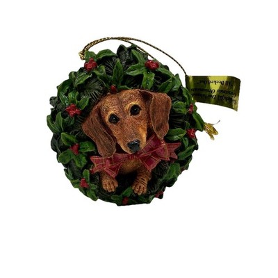 Danbury Mint Dachshund Christmas Ornament Weenie Dog Holiday All Decked Out