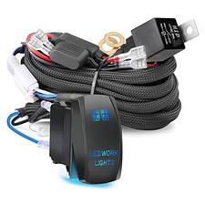 Nirider Wiring Harness 12V 40A Rock Switch Relay Fuse Nylon Wiring 2 Lead