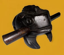 Hand Carved Wooden Wood Frog Percussion Musical Instrument 4” Costa Rica