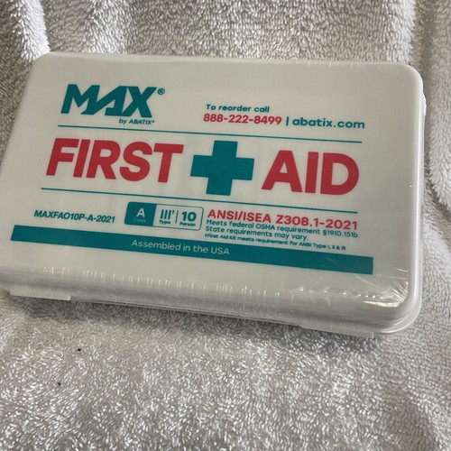 First Aid Only First Aid Kit 10 Person Plastic Case Ansi A Exp 5/2026