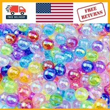 Durable 300 Pcs 8mm AB Acrylic Round Beads for Crafting Necklaces and Bracelets
