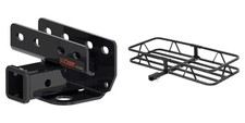 Trailer Hitch Receiver W Cargo Carrier Basket Fixed 500 Lbs Curt Class 3 13493
