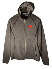 BUFFALO BILLS Cutter & Buck Womens L Full Zip Hooded Knit Fleece Logo Jacket