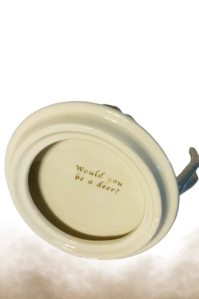 Vela de soja perfumada de muérdago perenne ANTHROPOLOGIE cerámica Would you be a Deer Foto 3 de 4