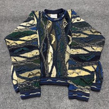 Vintage Coogi 3D Knit Sweater Crew Men XL Austrailia Cotton Cosby Biggie Connor