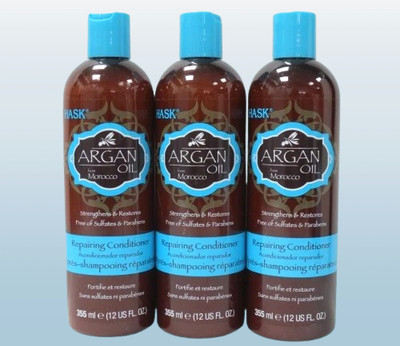 HASK ARGAN OIL FROM MOROCCO REPAIRING CONDITIONER 12 OZ LOT OF 3