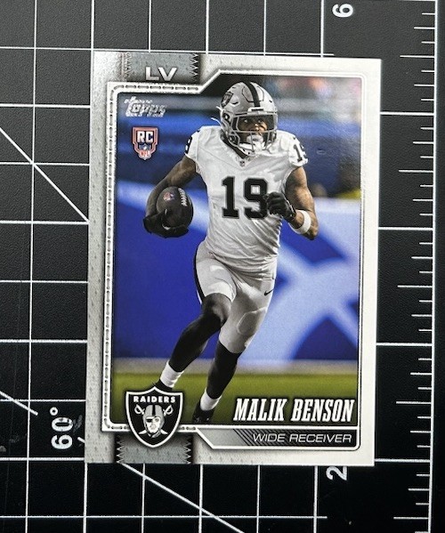 2026 Topps Football Base Malik Benson RC Las Vegas Raiders #390