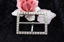 Fashion Jewelry Rectangular Buckle Belt Buckle with Rhinestones