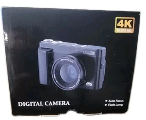 DC101 48MP 4K Ultra HD Black Digital Camera 16x Zoom 48.0 Mp