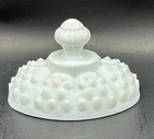 FENTON White Hobnail Victorian Shoe Slipper Candy Dish LID ONLY