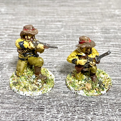 2x 28mm British Frontier Light Figur bemalt Metall Miniaturen Zulu Wargames #14