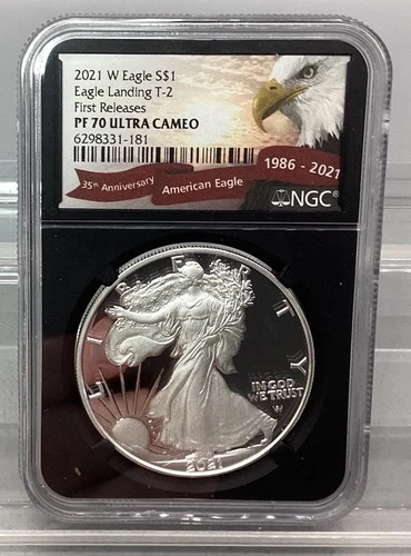 2021 W T-2 American Silver Eagle - NGC - PF 70 Ultra Cameo - First Releases