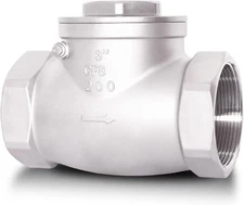 3" NPT Horizontal Check Valve, Stainless Steel Non Return Swing Check Valve, Lev