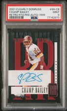 2021 PANINI CLEARLY DONRUSS RETRO RR AUTOS 1999 #99-CB CHAMP BAILEY PSA 9 AUTO