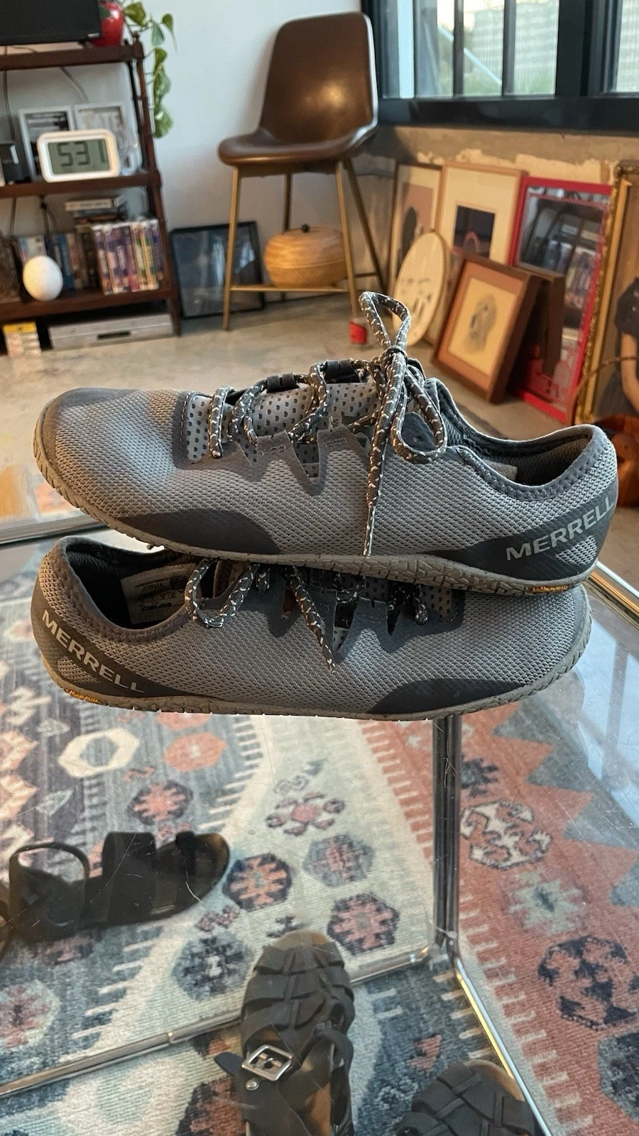 Merrell Vapor Glove 5 Barefoot Trail Running Shoes Gray Women’s 7.5