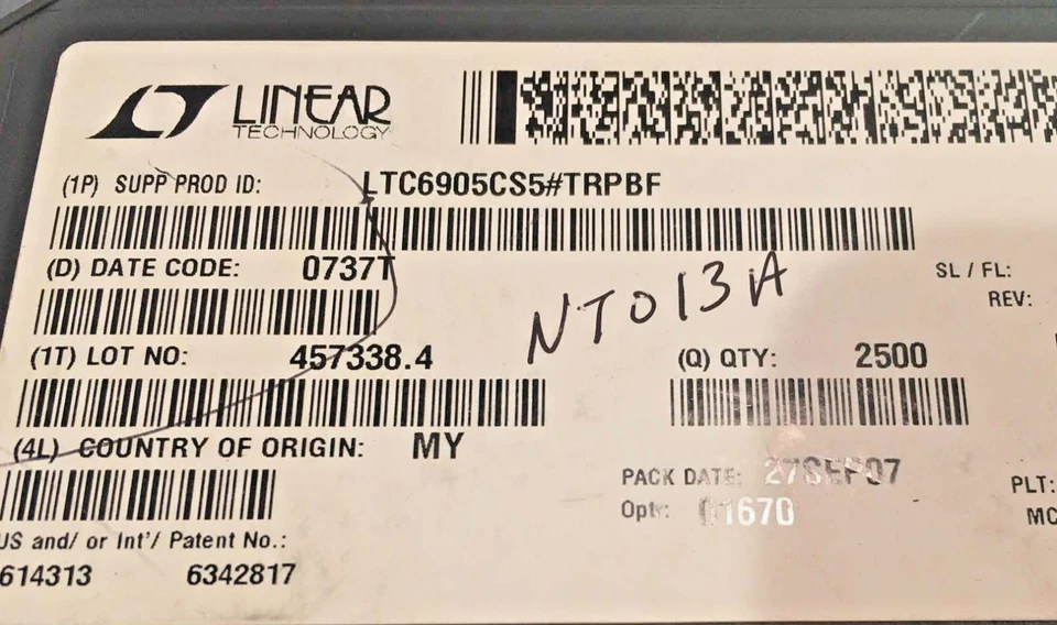 10pcs LTC6905CS5#TRPBF TSOT-23-5 	 Oscillator, Silicon IC 17MHz ~ 170MHz - Image 2 of 4