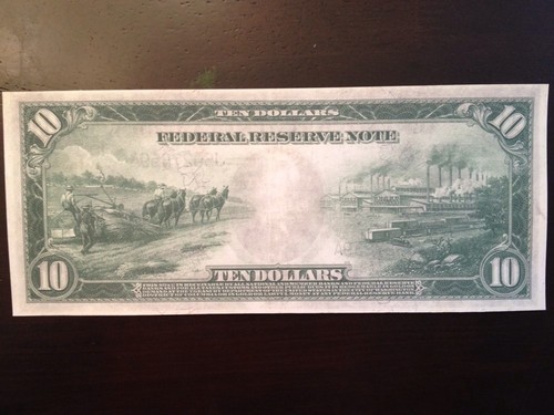 Reproduction $10 Federal Reserve Note 1914 Jackson-Kansas City Copy Read Below!! - Picture 3 of 11