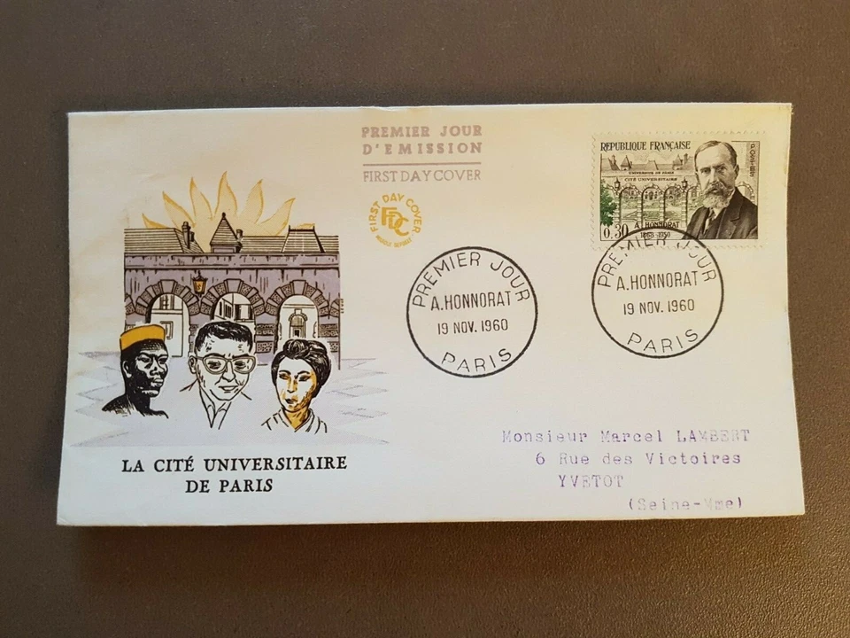 FDC : Nouveau : 6 enveloppes 1er jour d'émission :  novembre à décembre 1960 - Photo 3/4