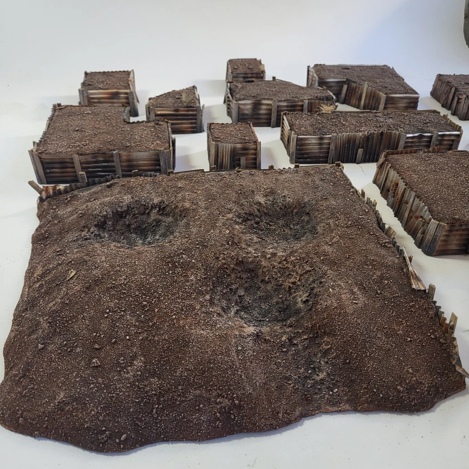 Terreno de trinchera modular compatible para Wargames, Trench Crusade y Warhammer 40k Foto 2 de 4