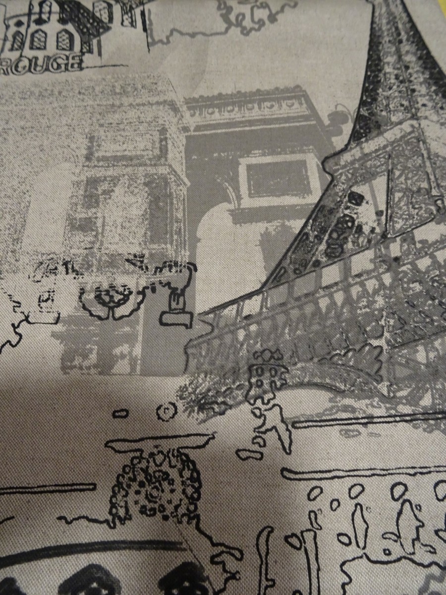 Tissu Lin Paris Moulin Rouge - 2,80m X 1,60m - Tons Beige/taupe Fondu - Occultant - Neuf