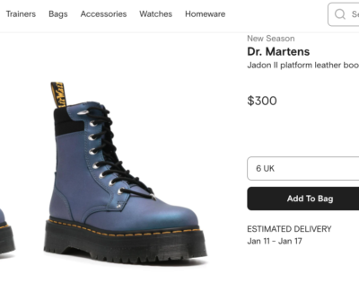 Dr. Martens Jadon II Hardware HDW Platforms in Black MSRP$300 Five