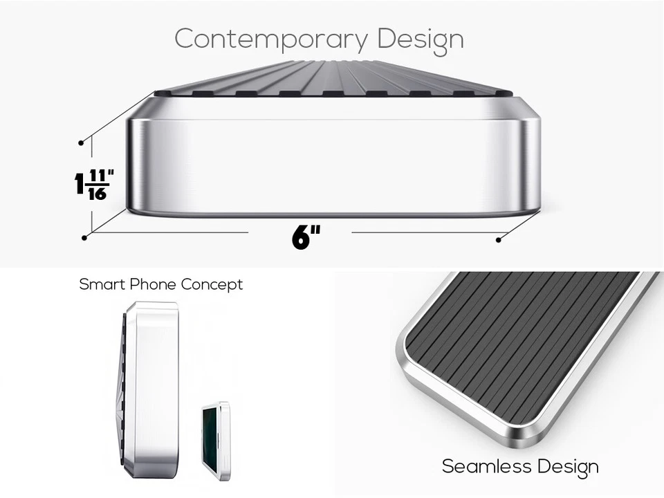 APS Running Board Side Step Bars 6in Silver Fit Ford Expedition SUV 4-Door 03-17 Foto 3 de 4