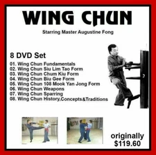 WING CHUN KUNG FU 8 DVD set Augustine Fong wooden dummy like ip man choy fut gar