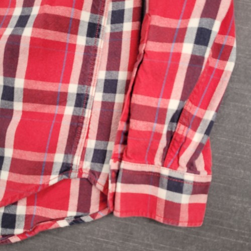 Eddie Bauer Flannel Shirt Classic Fit Plaid Button Up Long Sleeve Mens M - Picture 3 of 10