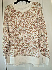 Ladies Knit Sweatshirt Size Large  12-14 New Tan