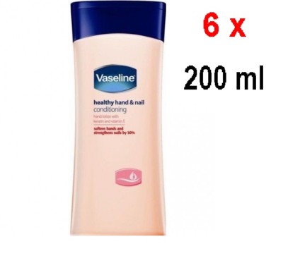 19,96 /L - 6x Vaseline Healthy Lotion Hand & Nagel Conditioning 200ml