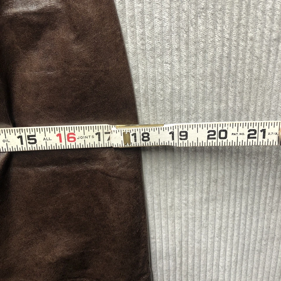 Hugo Buscati Collection Womens Leather Skirt Size 8 Brown Kick Split - Image 4 of 4