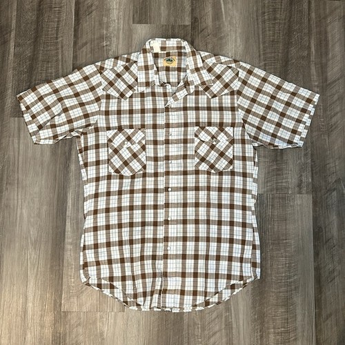 Sand & Sage Vintage Western Short Sleeve Pearl Snap Button - Medium - Picture 2 of 6