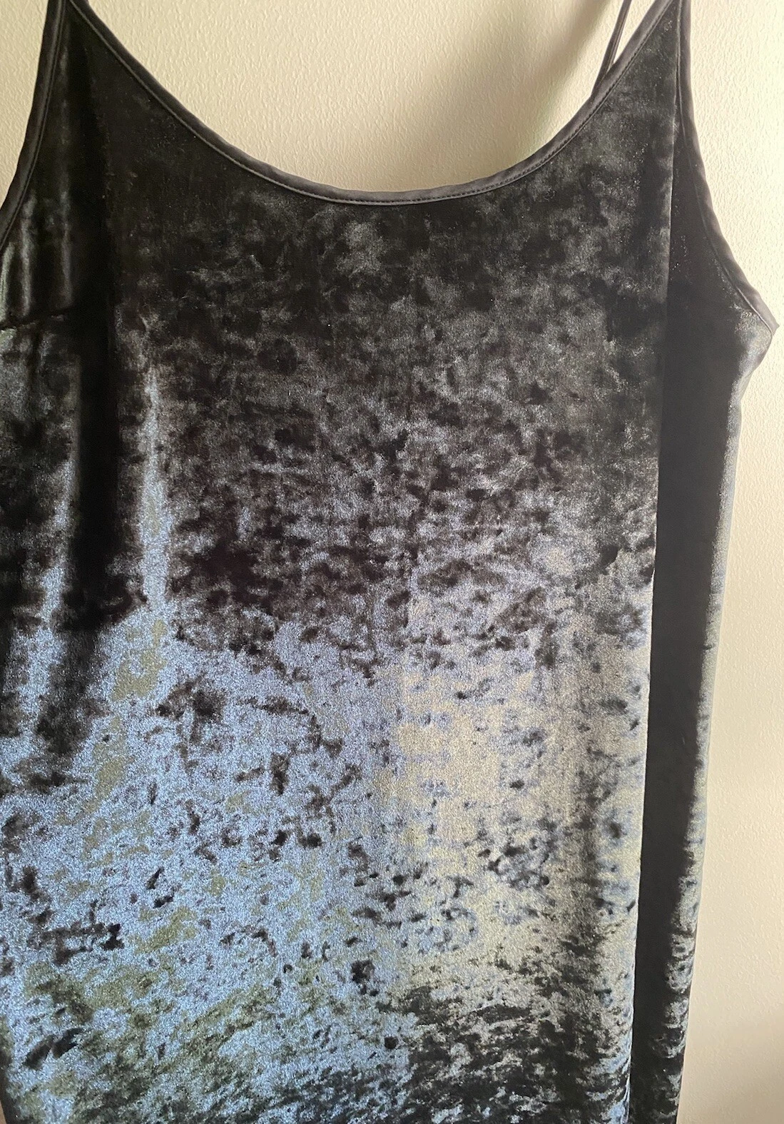 UNDERCOVER Abito Victoria's Secret slip velluto schiacciato nero taglia M L abito grunge capriccioso