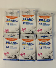 LOT of 6 Prang Hygieia Dustless Board Chalk 3 1/4 x 3/8. White 12/Box
