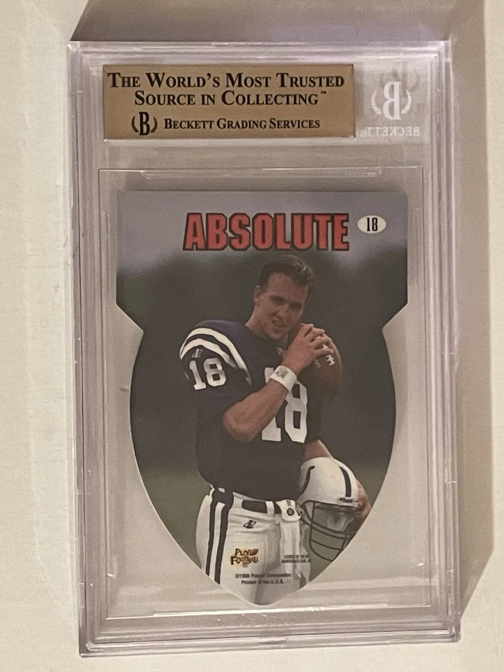 1998 Peyton Manning ROOKIE Playoff Absolute Diecut #18 BGS 9.5 Pop 7 - Image 3 of 3