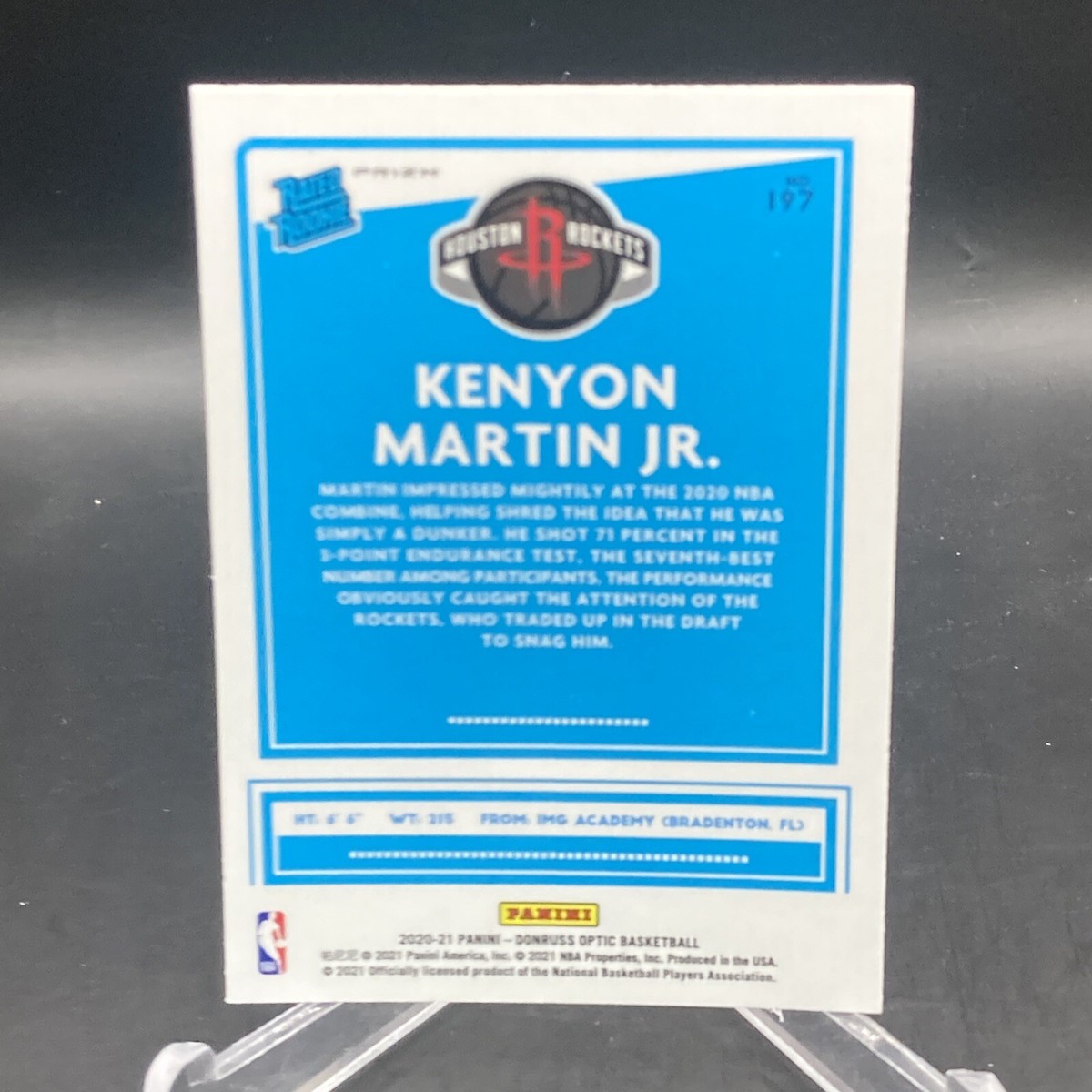 Kenyon Martin Jr. 2020/21 Optic Purple Prizm SP RC Rockets Kenyon Martin Jr. 2020/21 Optic Purple Prizm SP RC Rockets