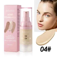 2 in 1 Foundation Concealer Full Coverage Fast Base Brighten Long-lasting Shades